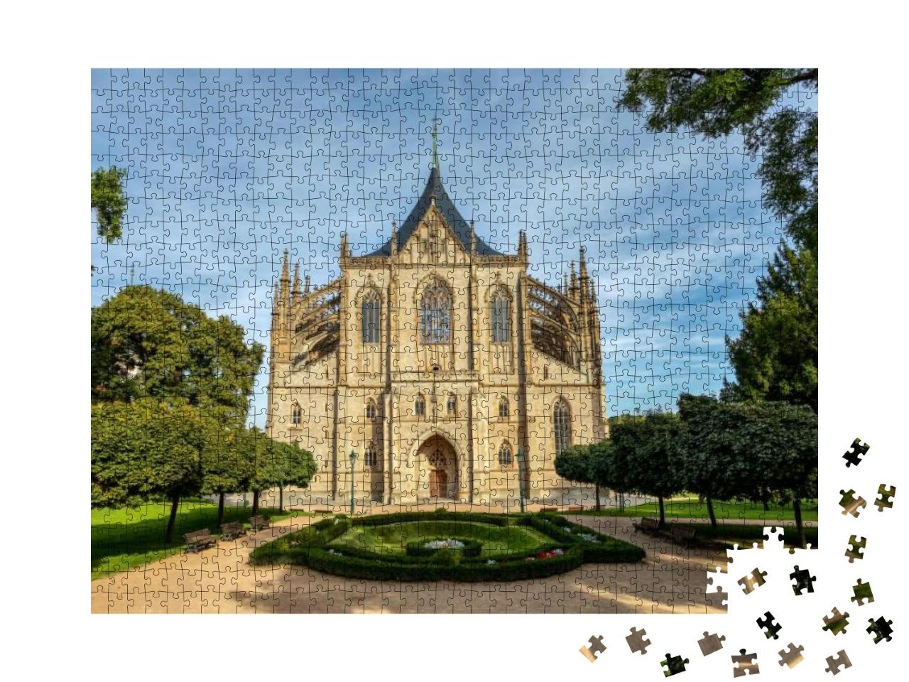 Saint Barbaras Cathedral, Church, Czech Chram Svate Barbo... Jigsaw Puzzle with 1000 pieces