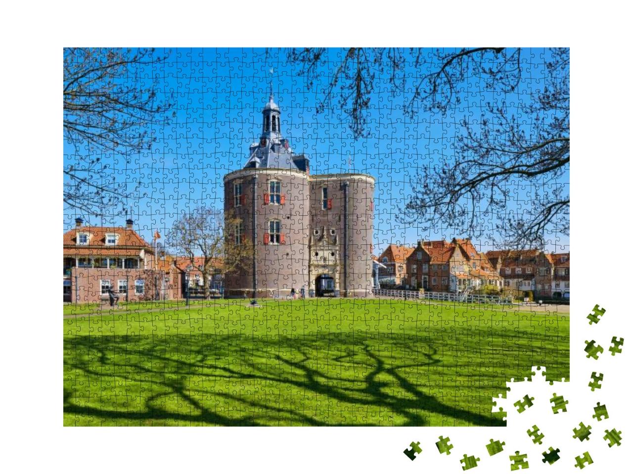 The Southern Entrance Gate to the Town of Enkhuizen in th... Jigsaw Puzzle with 1000 pieces