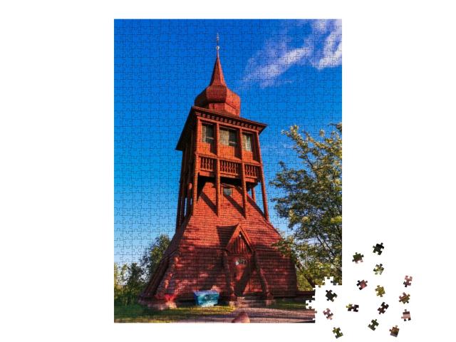 The Church of Kiruna in Summer Sunny Day. Built in Gothic... Jigsaw Puzzle with 1000 pieces