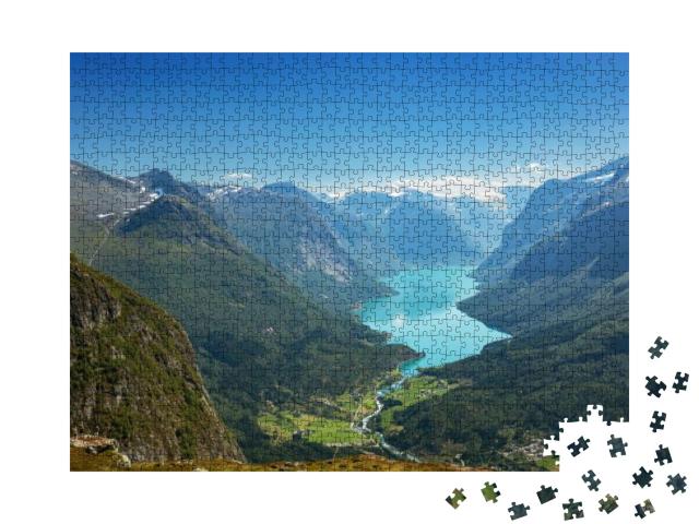 Birch Lake Between the Hills... Jigsaw Puzzle with 1000 pieces