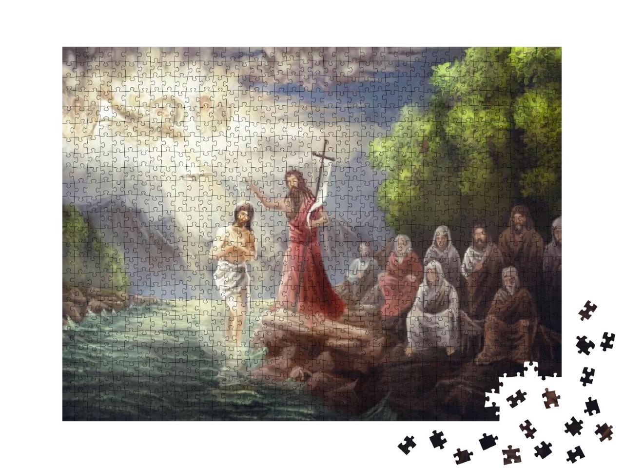 Jesus Christ Baptized... Jigsaw Puzzle with 1000 pieces