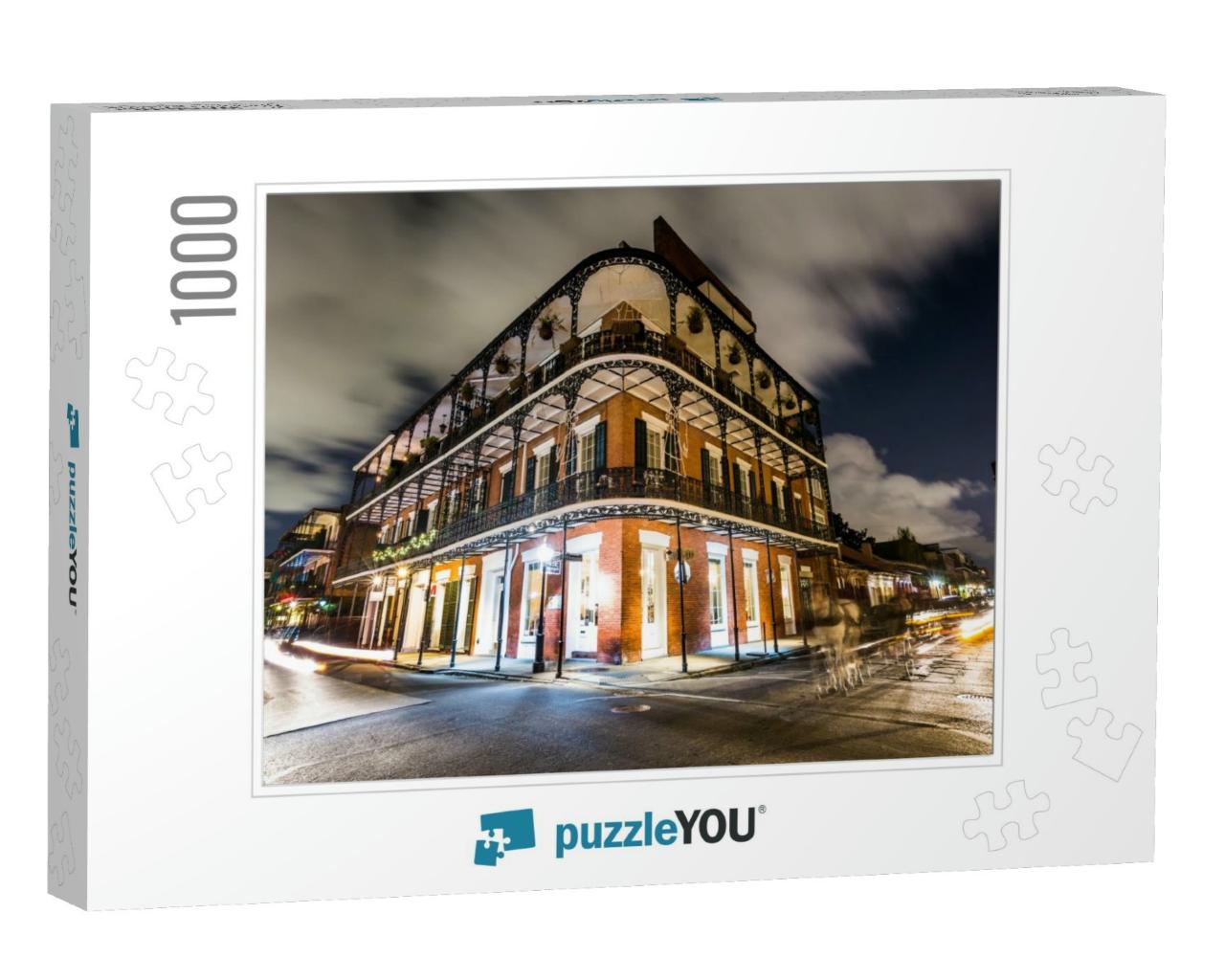 Downtown French Quarters New Orleans, Louisiana At Night... Jigsaw Puzzle with 1000 pieces
