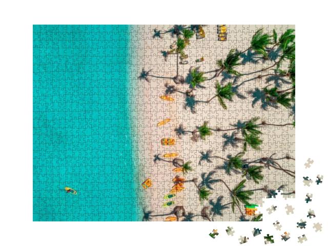 Aerial View of Caribbean Resort, Bavaro, Dominican Republ... Jigsaw Puzzle with 1000 pieces