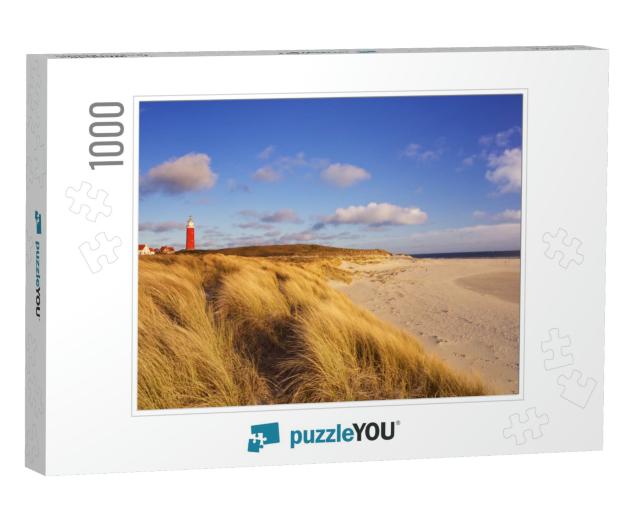 The Lighthouse of the Island of Texel in the Netherlands... Jigsaw Puzzle with 1000 pieces