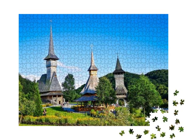Barsana Monastery - August 16. Unidentified Tourists Visi... Jigsaw Puzzle with 1000 pieces