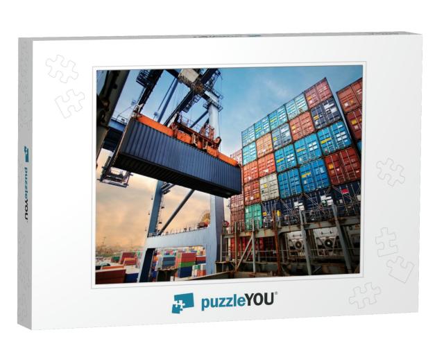 Container Loading in a Cargo Freight Ship with Industrial... Jigsaw Puzzle
