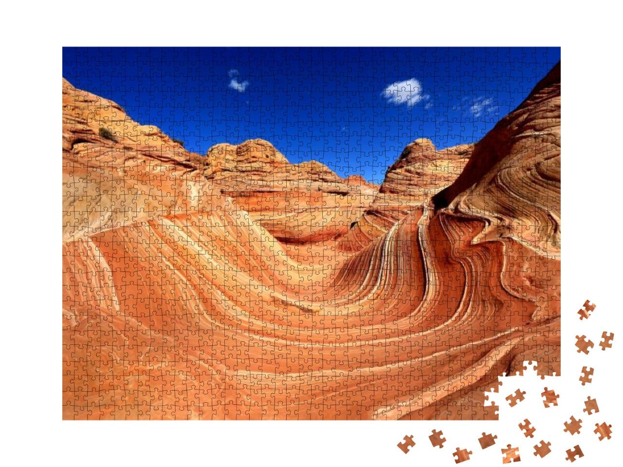 The Wave, Arizona, Canyon Rock Formation. Vermillion Clif... Jigsaw Puzzle with 1000 pieces
