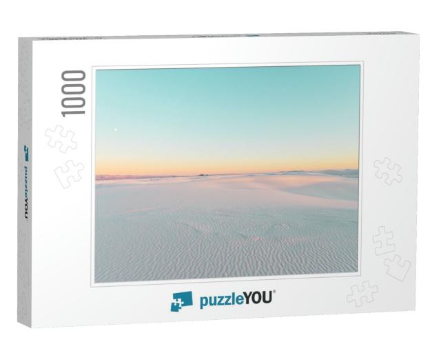 Sunny Blue Sky At White Sands National Park... Jigsaw Puzzle with 1000 pieces