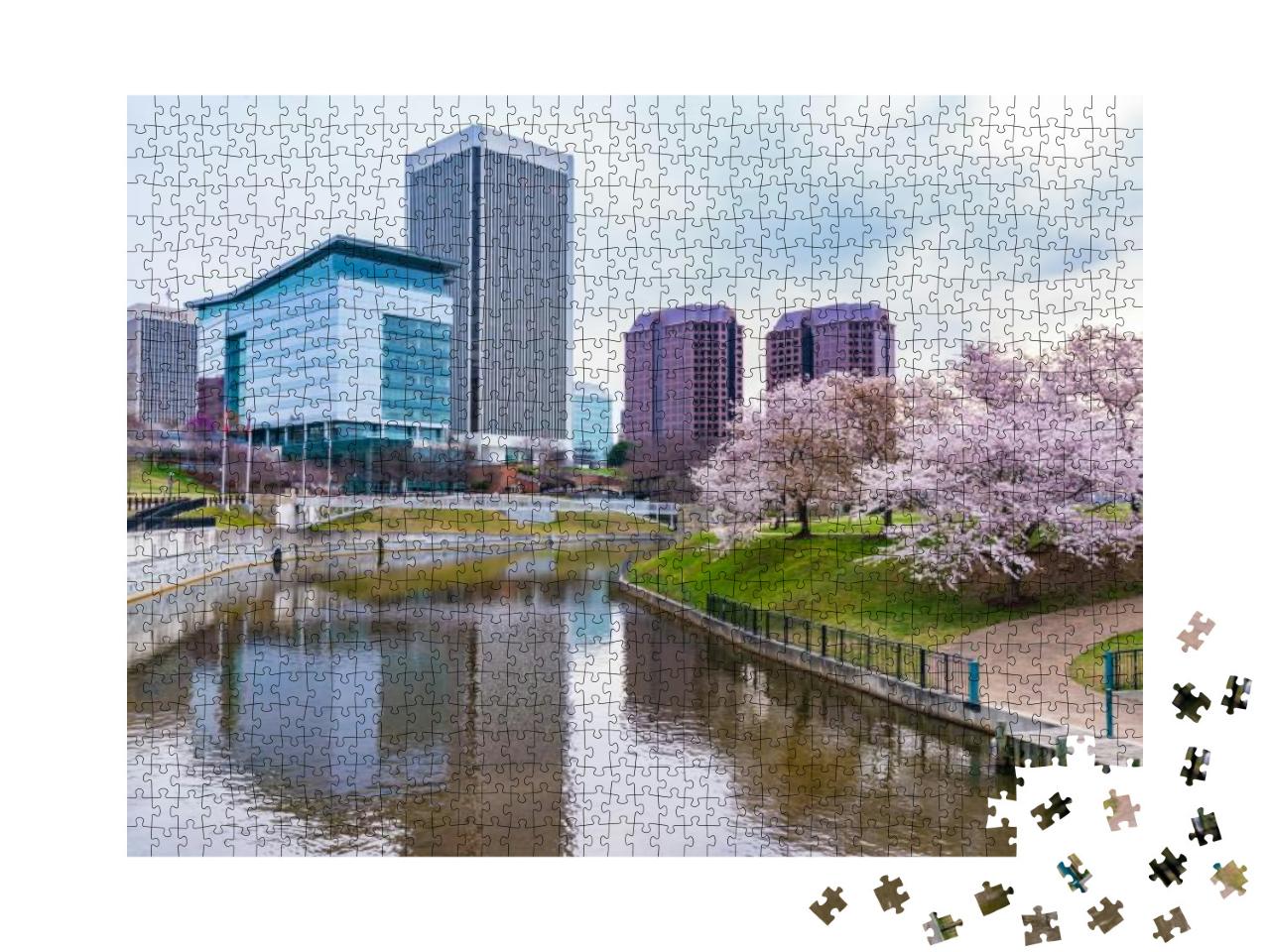 Richmond, Virginia Morning City Skyline Along the J... Jigsaw Puzzle with 1000 pieces