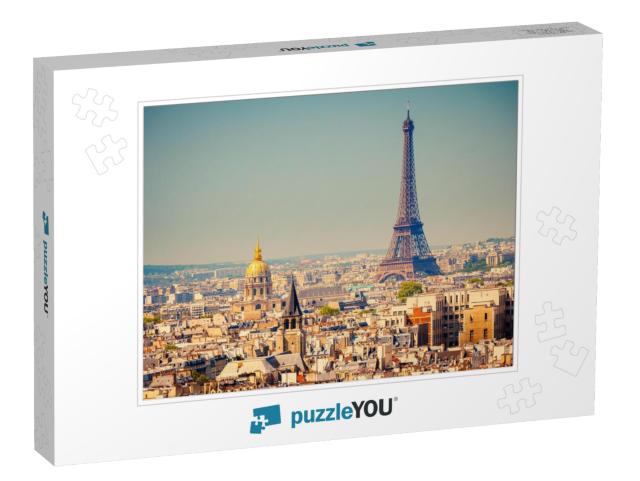 View on Eiffel Tower, Paris, France... Jigsaw Puzzle