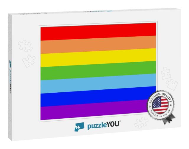 Banner with Colors of the Rainbow Symbol of Peace & Broth... Jigsaw Puzzle