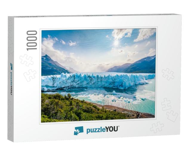 Ice Collapsing Into the Water At Perito Moreno Glacier in... Jigsaw Puzzle with 1000 pieces