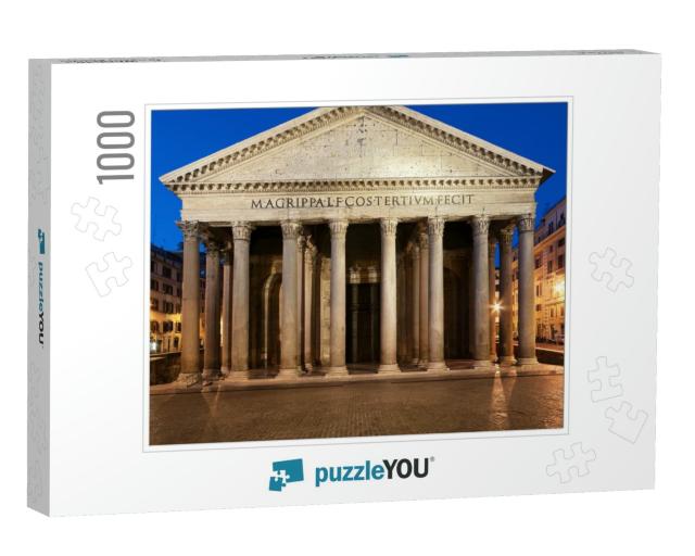 Pantheon At Night, Rome - Italy... Jigsaw Puzzle with 1000 pieces