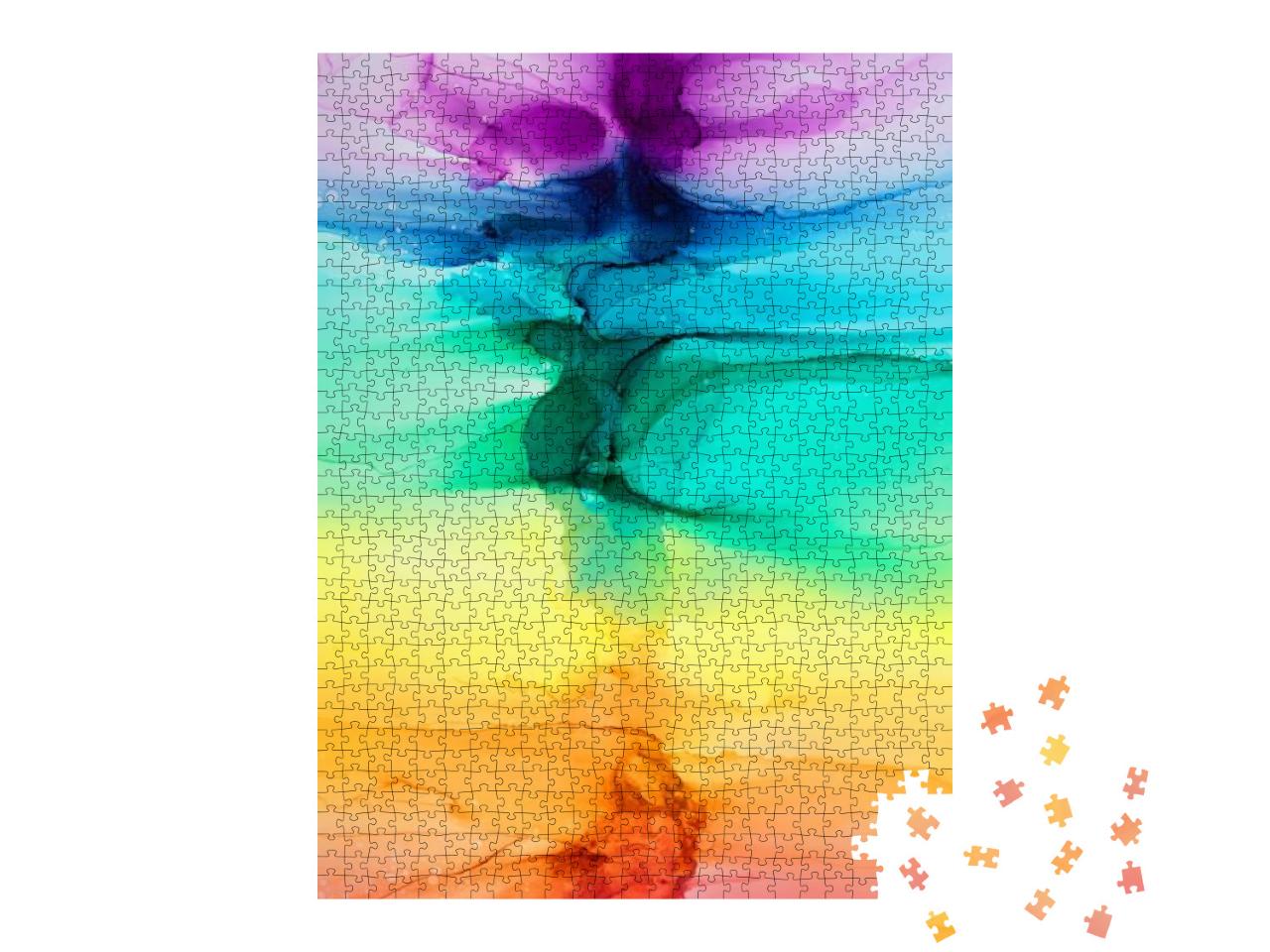 Abstract Rainbow Colorful Background, Wallpaper. Mixing A... Jigsaw Puzzle with 1000 pieces
