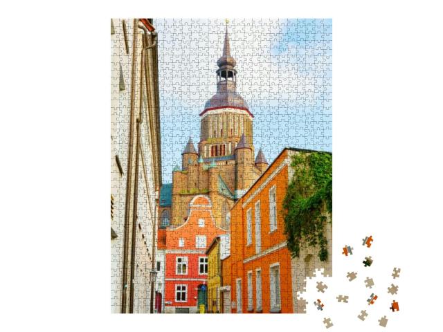 Picture of a Cityscape with Church in the Old Town of Str... Jigsaw Puzzle with 1000 pieces