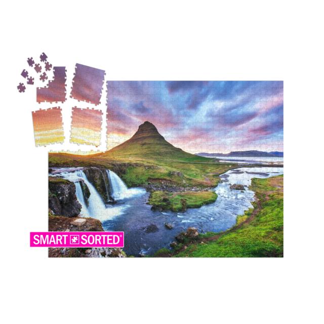 The Picturesque Sunset Over Landscapes & Waterfalls. Kirk... | SMART SORTED® | Jigsaw Puzzle with 1000 pieces