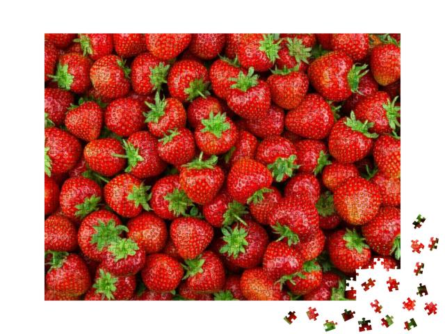 Strawberries Background. Strawberry. Food Background... Jigsaw Puzzle with 1000 pieces