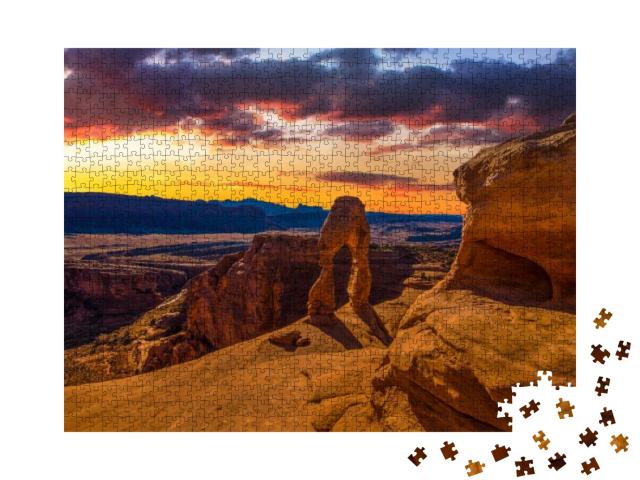 Beautiful Sunset Image Taken At Arches National Park in U... Jigsaw Puzzle with 1000 pieces
