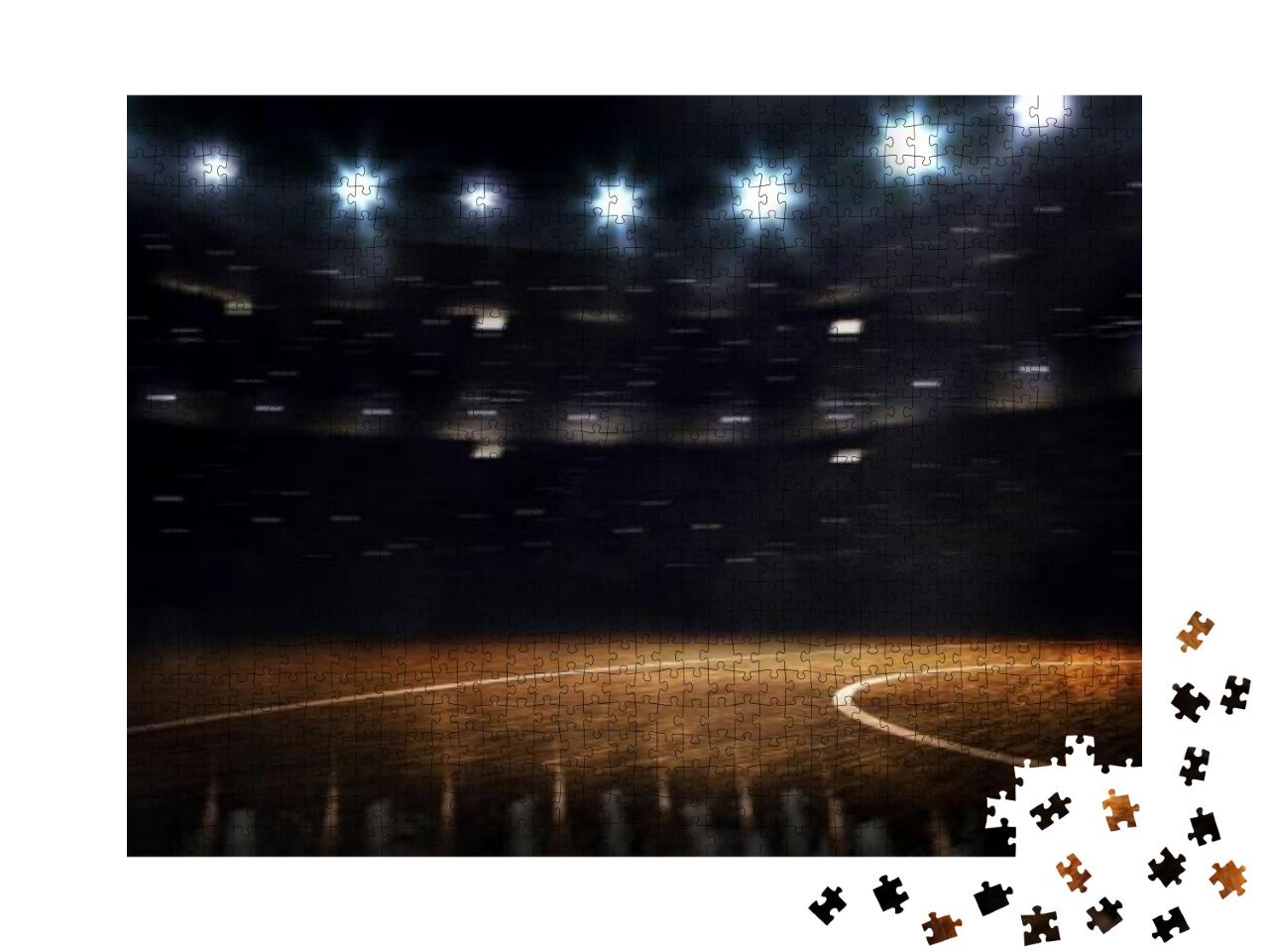 Grand Basketball Arena in the Dark 3Drender... Jigsaw Puzzle with 1000 pieces