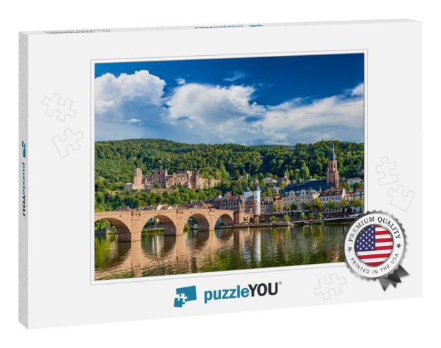 Heidelberg Town with Old Karl Theodor Bridge & Castle on... Jigsaw Puzzle