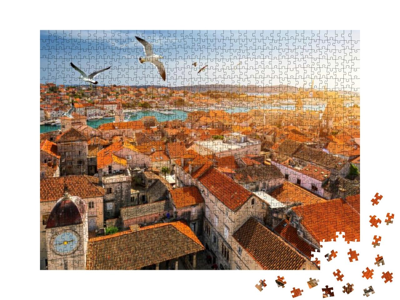 View At Town Trogir, Old Touristic Place in Croatia Europ... Jigsaw Puzzle with 1000 pieces