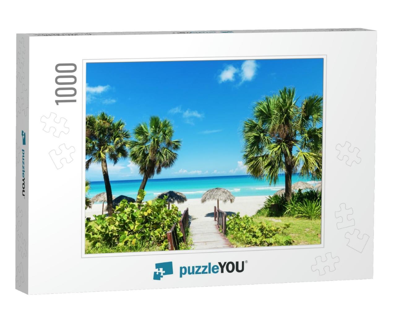 Caribbean White Sand Beach... Jigsaw Puzzle with 1000 pieces