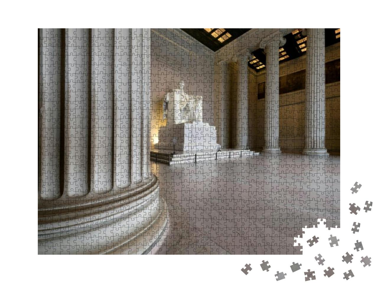 The Lincoln Memorial Indoors At Sunrise on the National M... Jigsaw Puzzle with 1000 pieces