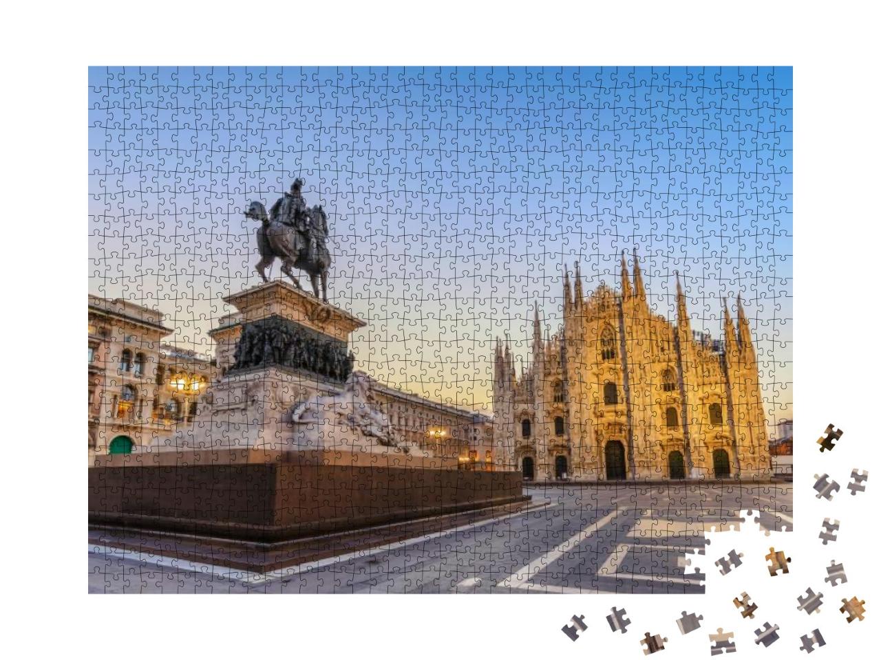 Milan Cathedral Milan Duomo When Sunrise, Milan Milano, I... Jigsaw Puzzle with 1000 pieces