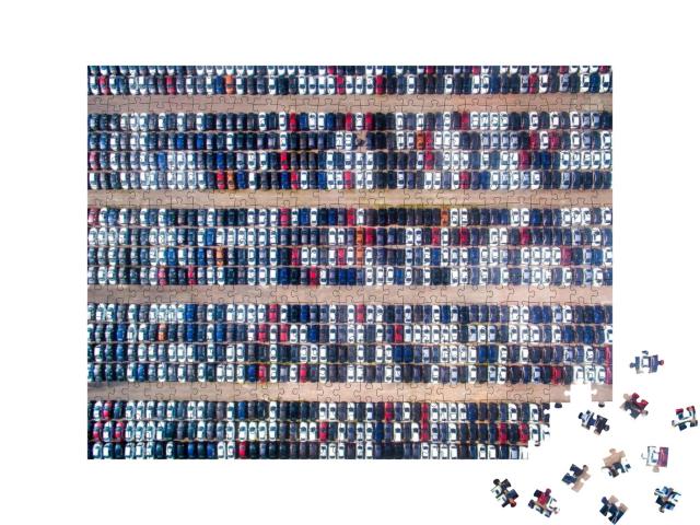 Aerial View of the Parking At the Motor Works... Jigsaw Puzzle with 500 pieces