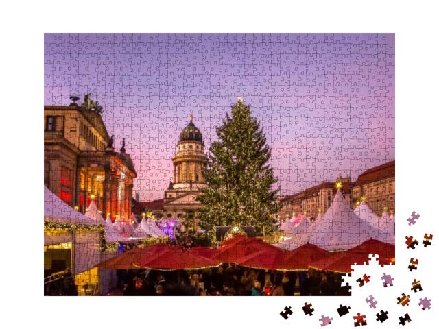 Berlin, Christmas Market, Gendarmenmarkt... Jigsaw Puzzle with 1000 pieces