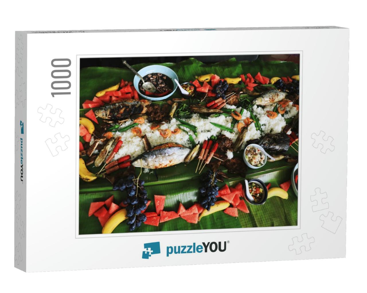 Boodle Fight - Philippine Culture... Jigsaw Puzzle with 1000 pieces