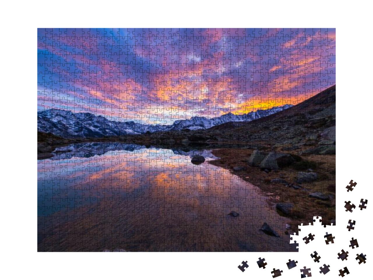High Altitude Alpine Lake in Idyllic Land Once Covered by... Jigsaw Puzzle with 1000 pieces