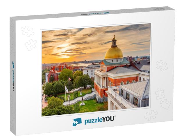 Boston, Massachusetts, USA Cityscape with the State House... Jigsaw Puzzle