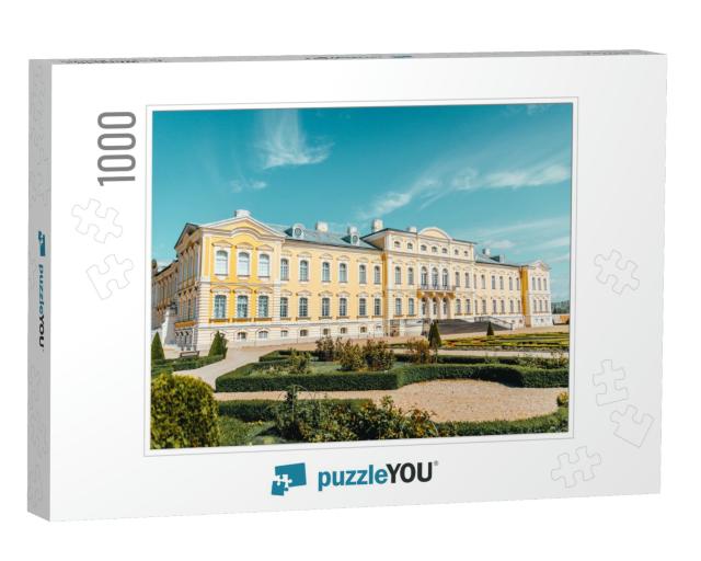 Rundale Palace in Latvia Spring Time, Baroque Style Castl... Jigsaw Puzzle with 1000 pieces