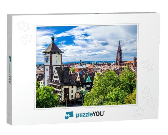 Historic Buildings At the Famous Old Town of Freiburg Im... Jigsaw Puzzle