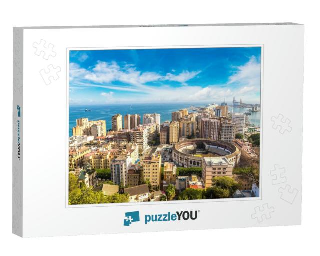 Panoramic Aerial View of Malaga in a Beautiful Summer Day... Jigsaw Puzzle