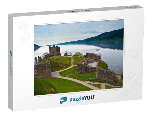 Famous Urquhart Castle At Loch Ness in Scotland... Jigsaw Puzzle