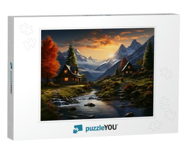 Cozy Foothill Cabins Jigsaw Puzzle
