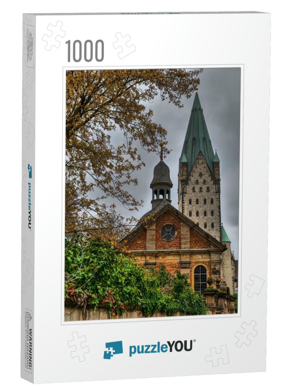 The City of Paderborn & the Pader River... Jigsaw Puzzle with 1000 pieces