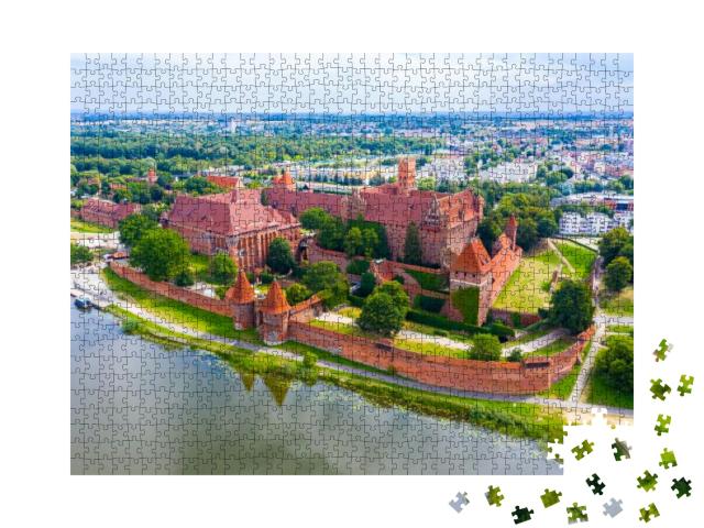 Medieval Malbork Marienburg Castle in Poland, Main Fortre... Jigsaw Puzzle with 1000 pieces