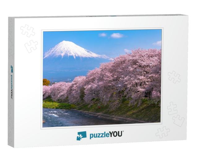 Mount Fuji Mt. Fuji in Springtime Cherry Blossoms Season... Jigsaw Puzzle