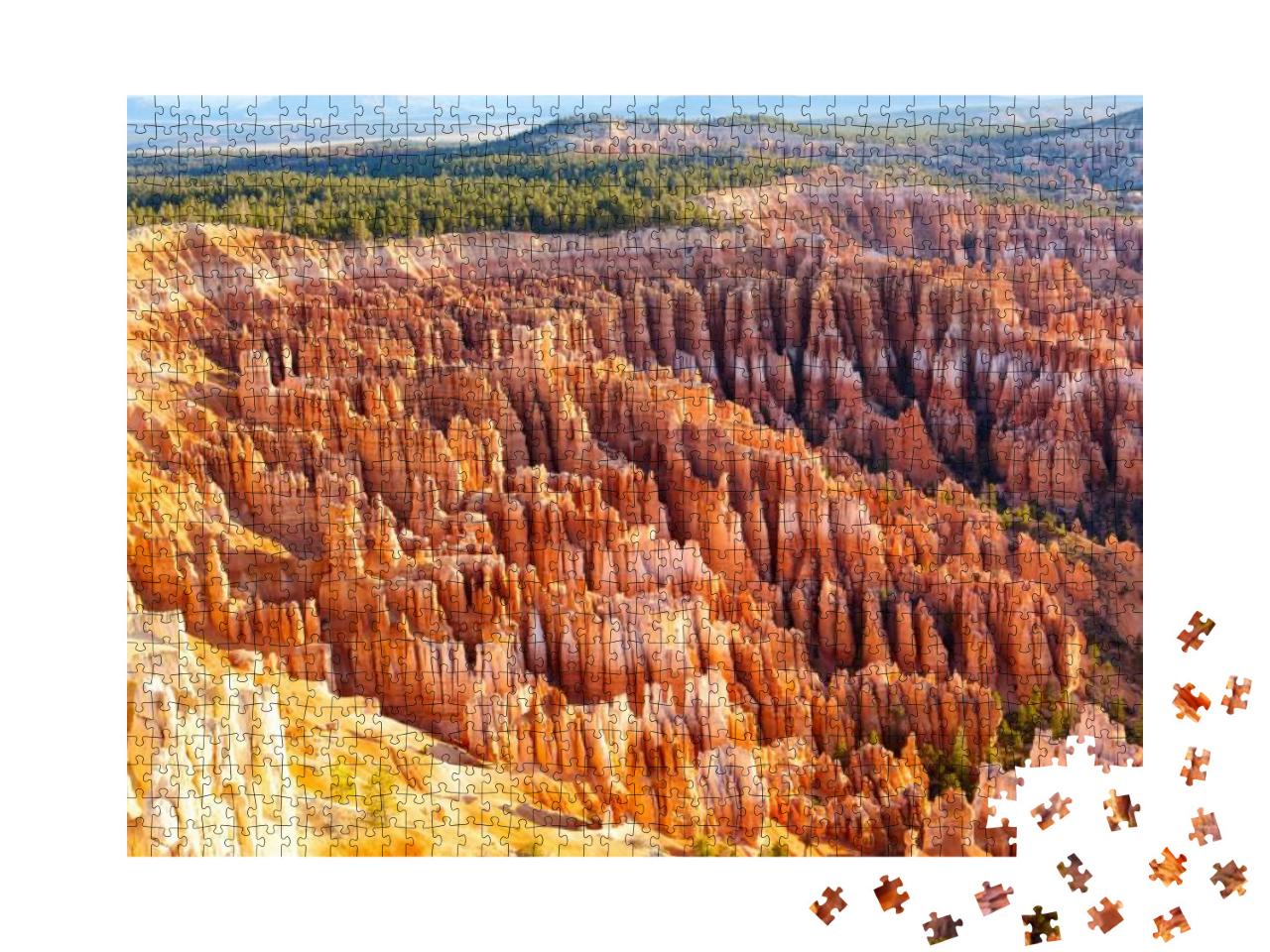Amphitheater from Inspiration Point At Sunrise, Bryce Can... Jigsaw Puzzle with 1000 pieces