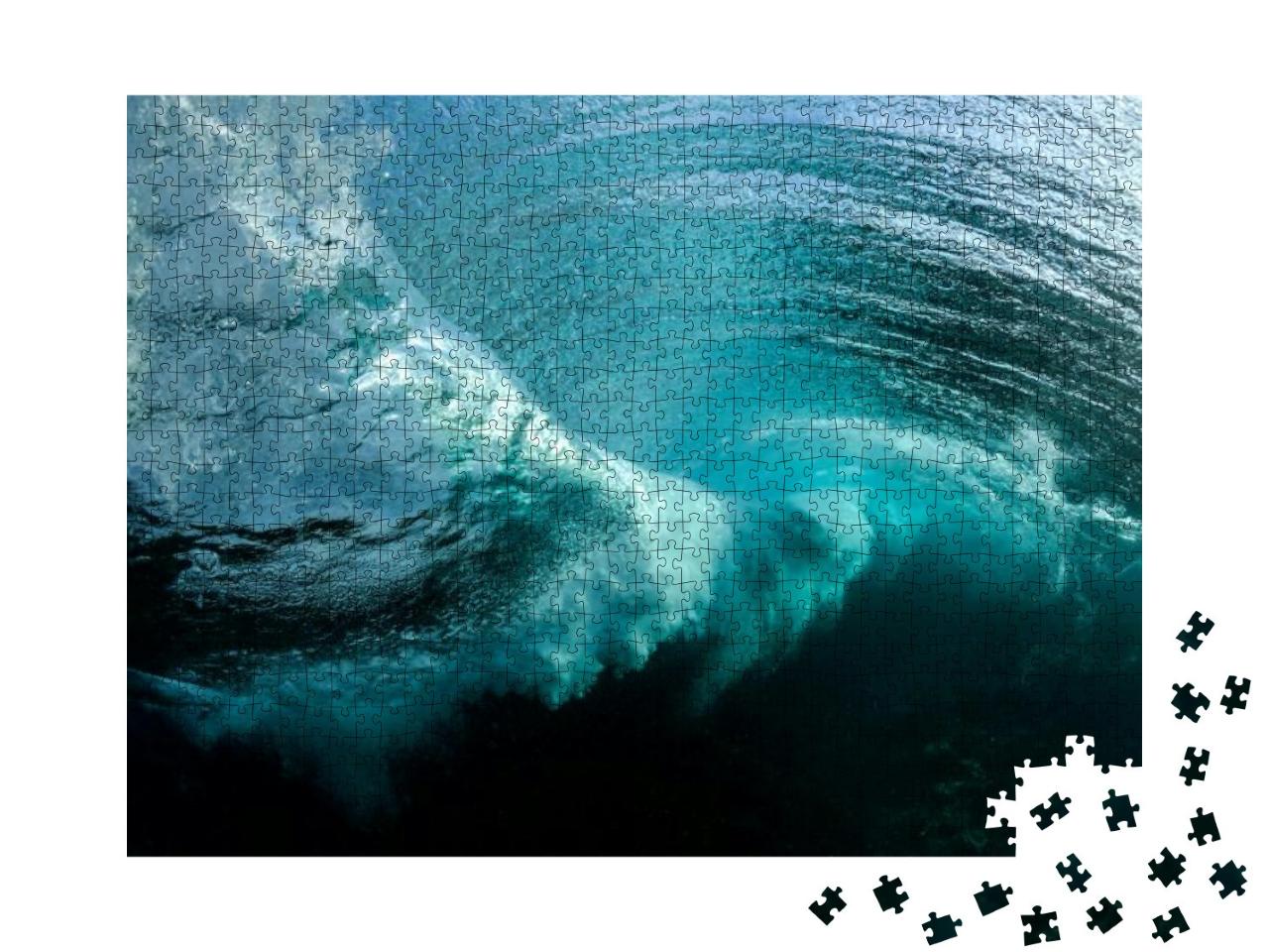 Underwater Wave Vortex, Sydney Australia... Jigsaw Puzzle with 1000 pieces