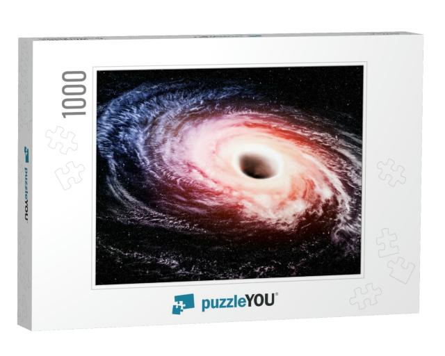 Hole Black Space Way Fiction Hydrogen Nebula Galaxy White... Jigsaw Puzzle with 1000 pieces