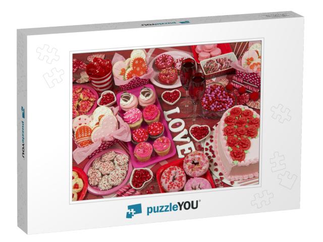 Valentine's Day Desserts Photo Collage Jigsaw Puzzle