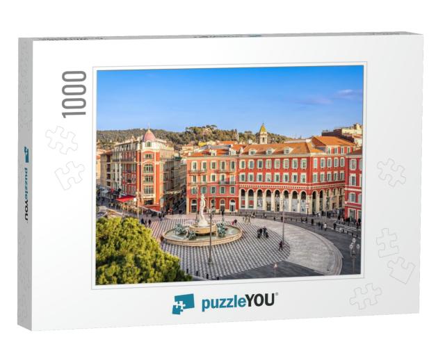 Aerial View of Place Massena Square with Red Buildings &... Jigsaw Puzzle with 1000 pieces