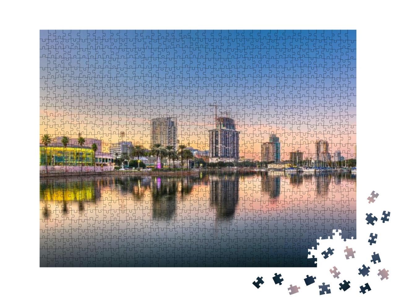 St. Petersburg, Florida, USA Downtown City Skyline At Twil... Jigsaw Puzzle with 1000 pieces