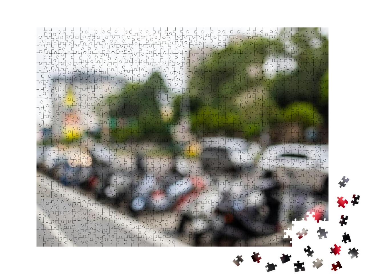 Bokeh of City Town in Taipei of Taiwan... Jigsaw Puzzle with 1000 pieces