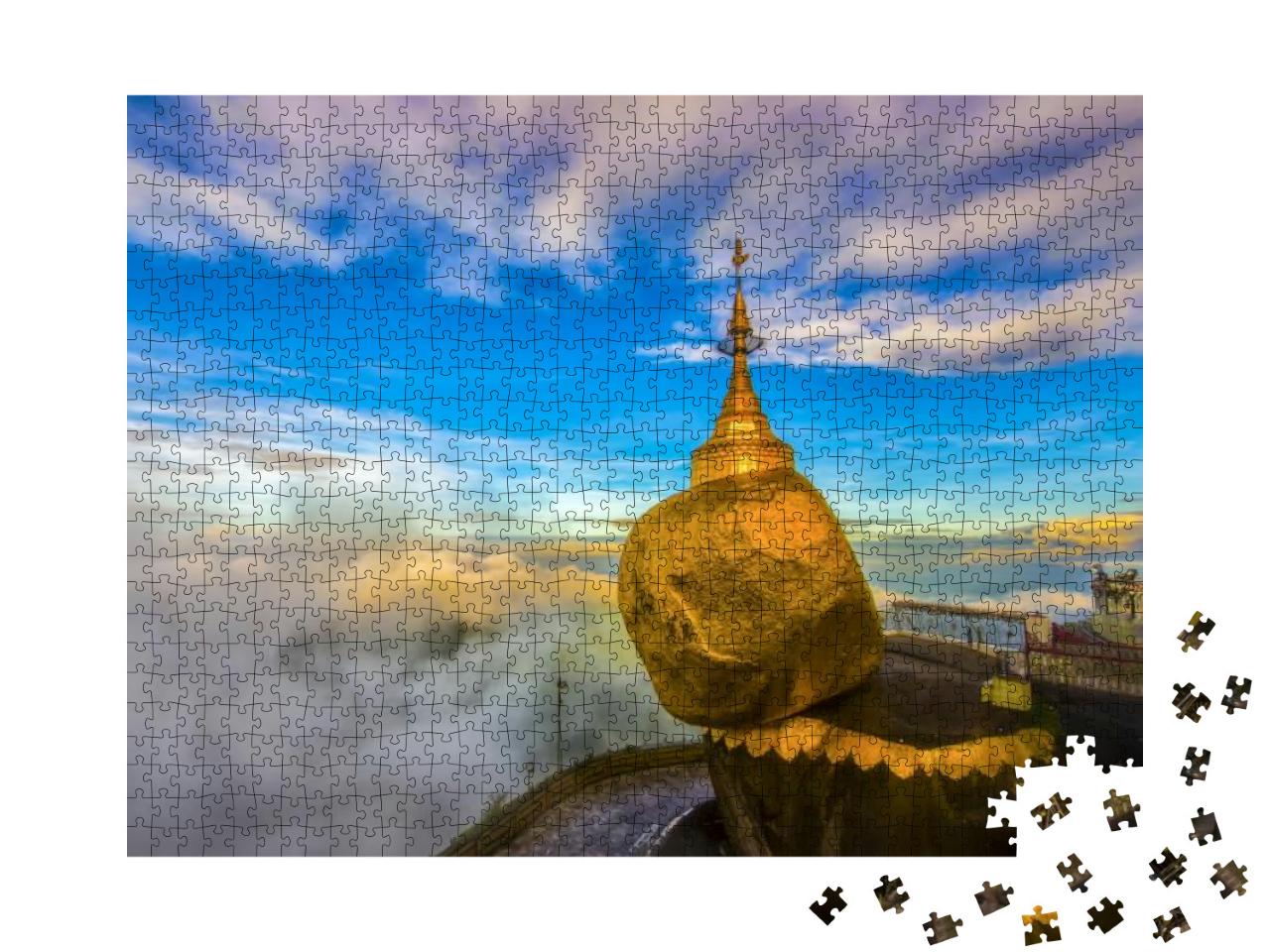 Kyaikhtiyo Pagoda, Golden Rock, Myanmar... Jigsaw Puzzle with 1000 pieces