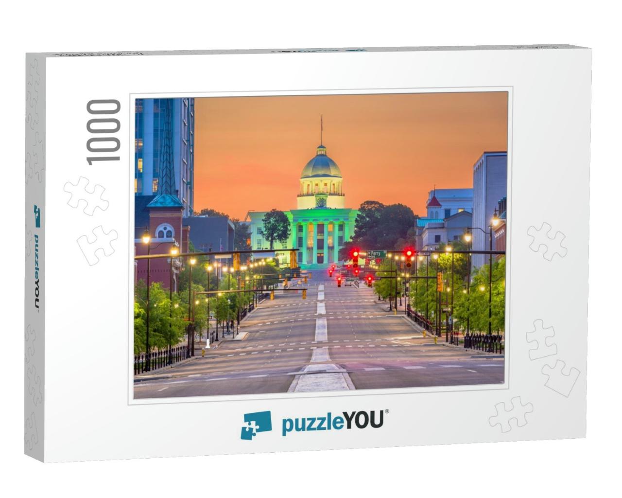 Montgomery, Alabama, USA with the State Capitol At Dawn... Jigsaw Puzzle with 1000 pieces